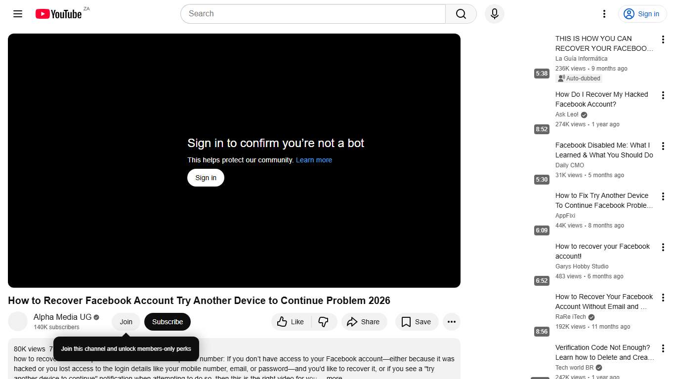 How to Recover Facebook Account Try Another Device to Continue Problem 2026 - YouTube